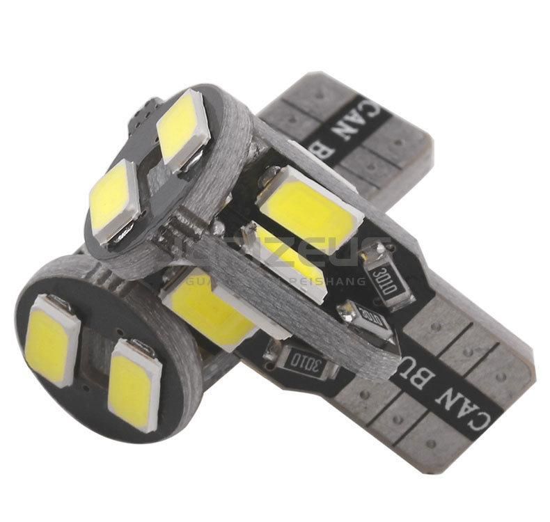 T10 W5w 10 LED 5630 SMD Canbus Error Free Auto Clearance Taillights Car Wedge Parking Dome Lamp Bulb Car Side Light 12V
