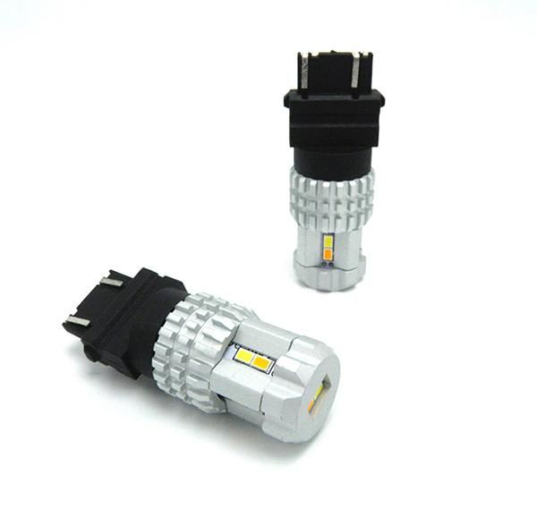 Super Bright High Power 3157 Switchback 12 SMD 3020 Dual Color Amber White LED Bulbs