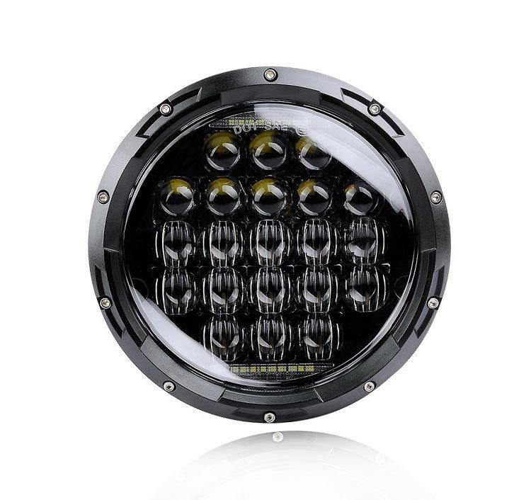 7 Inch LED Headlight for Jeep Wrangler Lada 4X4 Motorcycle DOT Smoke 5D Len 84W LED Headlamp 7" with DRL
