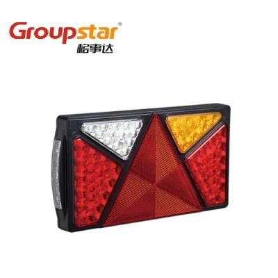 Auto Lamp E4 10-30V Truck Trailer Indicator Stop Tail Reverse Fog No Plate Reflector LED Trailer Tail Lights