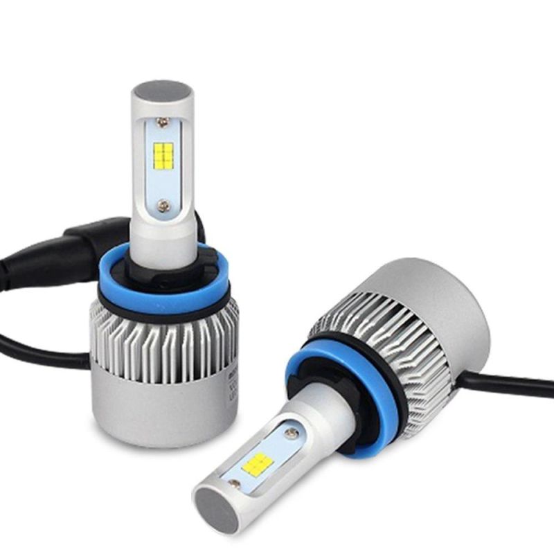 Manufacture S2 H7 H4 LED Bulb Car Headlight H11 H1 H13 H3 H27 9005/Hb3 9006/Hb4 9007 Hi-Lo Beam 72W 8000lm Auto Headlight LED Car