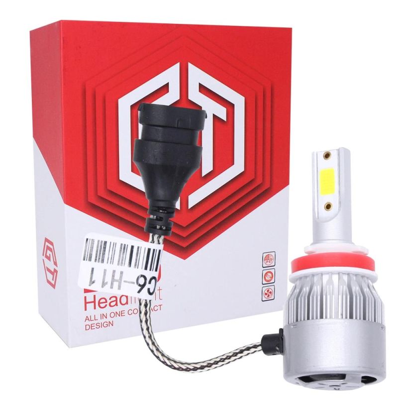 Super Bright 8000 Lumen 60W Auto H7 H4 C6 LED Fan Auto 9005 9006 H11 H7 H4 Car H4 C6 LED Headlights C6