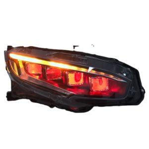 Car LED Light Right Hand Drive 4 Lens LED Headlight with Demon Eye for 2016 Civic X