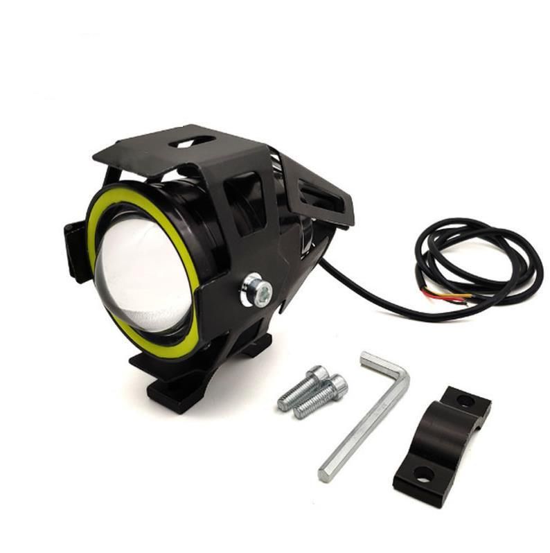 Motorcycle LED Headlight Halo Ring Spotlight Devil Angle Eye Fog Lamp