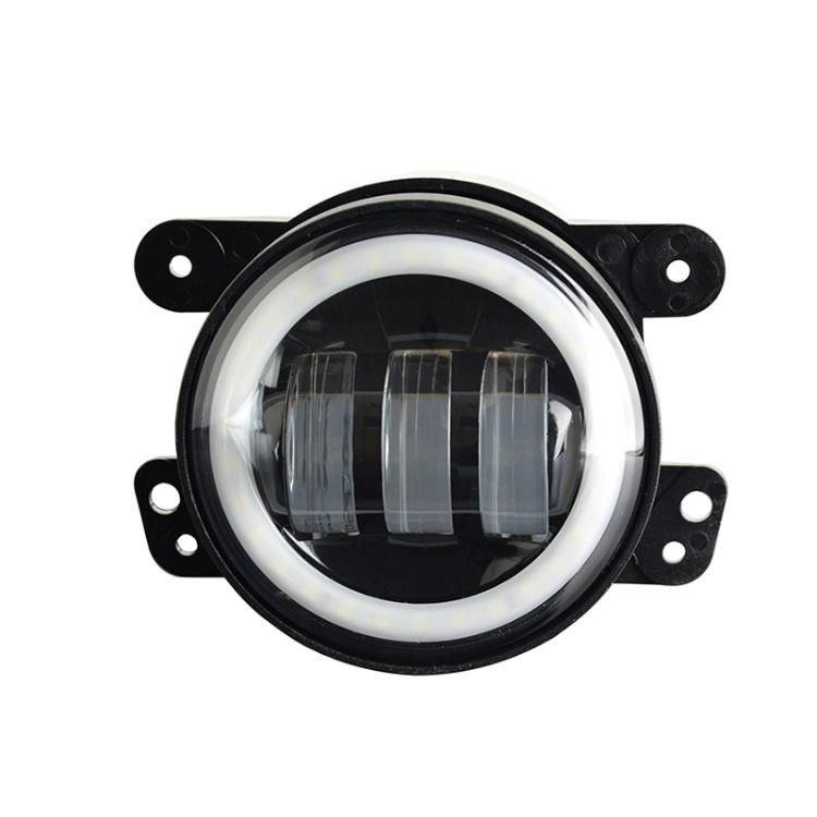 30W 4 Inch Round LED Fog Light for Jeep Wrangler Jk Lj Tj RGB Halo Ring 4" LED Passing Lamp