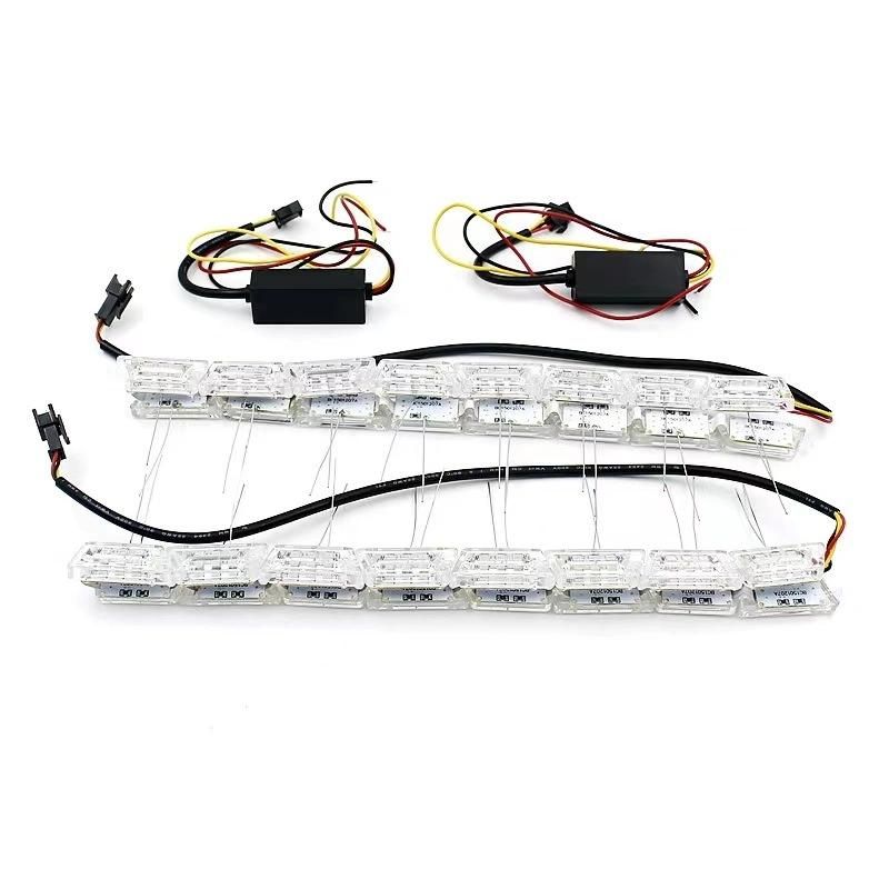 Raych New Arrival LED Strip Light Driver Built External Dual Color Running LED Work Light Turn to Daytime Running Light Bar