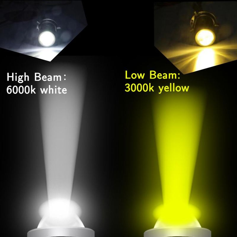 Lp05 PRO 50W 5000lm Motorcycle LED Headlight with Projector Lens Driving Fog Light Motorcycle LED Headlight Bulb