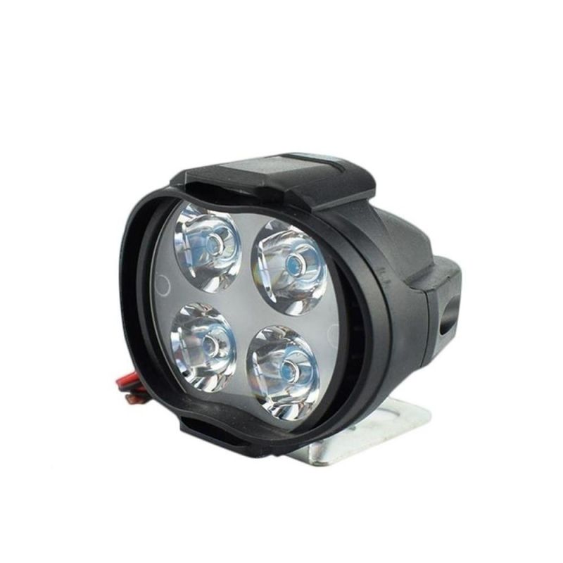 6 LED Motorcycle Light Headlight Assembly 10W 1000lm+Switch Universal Scooter Fog Spotlight 6000K White Car DRL Lamp E-Bike