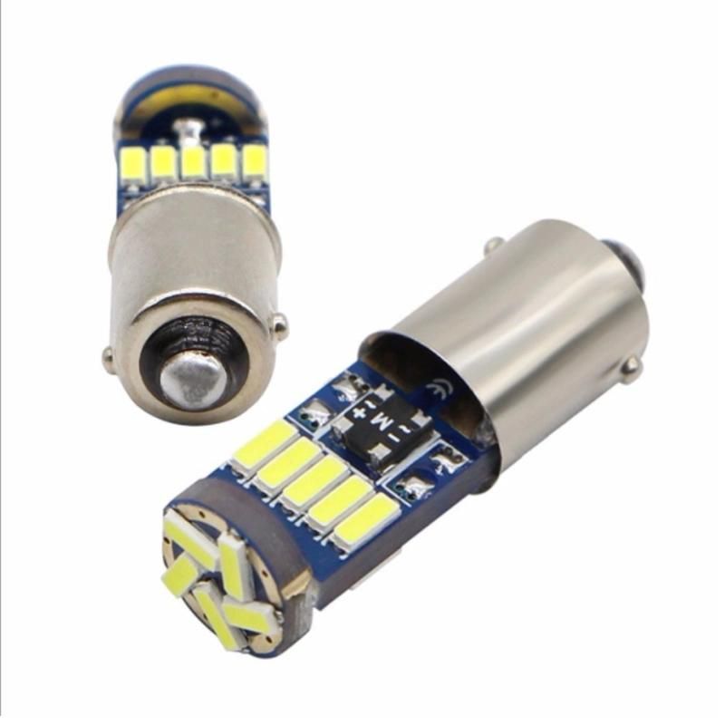 2PC Ba9s LED Bulb T4w 15 SMD 4014 LED Light Car Marker Light Interior Reading Light Reverse Auto Parking Bulbs 12V