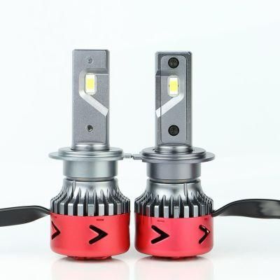 V11s Wholesale Customized Logo Package Fan Mini Car LED Bulb 4500lumen Auto Car LED Cars LED Headlights H7