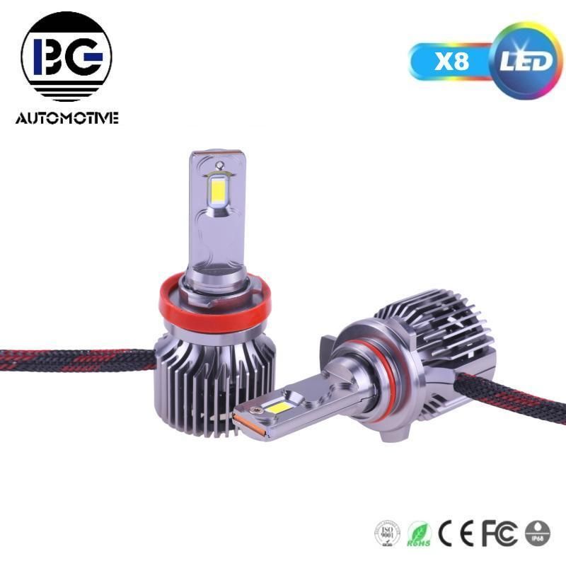 Customize 8000lumen 100W Fan 6000K 3000K H4 LED Car Light Bulb H3 H11 9005 9006 880 H7 LED H7 H4 LED Headlight