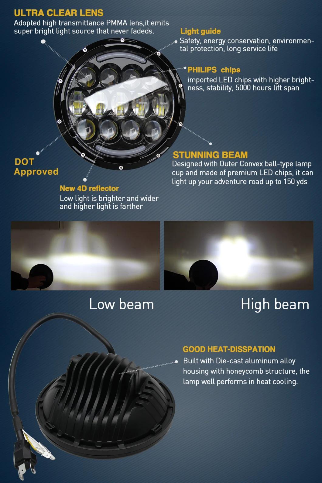 7 Inch DOT 45W High Low Beam Wrangler Daymaker Waterproof Truck Head Lamp LED Car Light Jeep Car LED Headlight