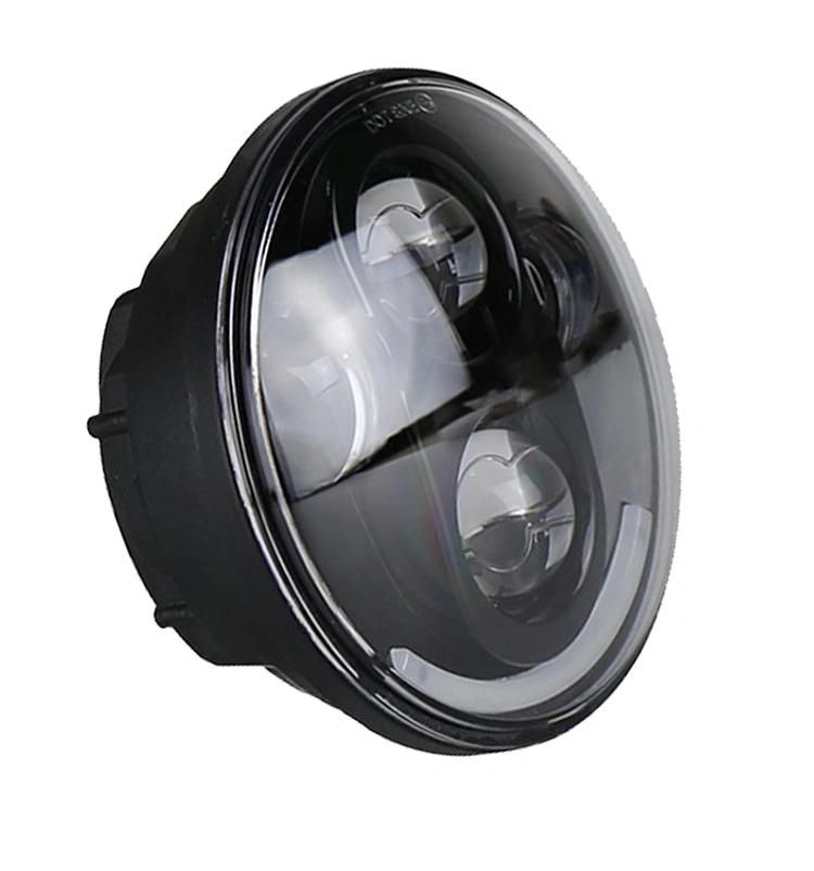 5-3/4" 5.75 Inch LED Headlight for Harley Motorcycle Moto LED Projector Headlight with Halo