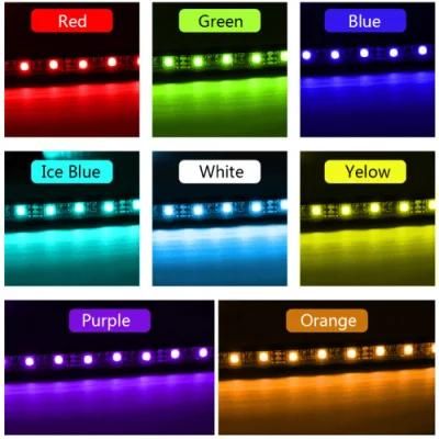 Car RGB LED Strip Light LED Strip Lights Colors Car Styling Decorative Atmosphere Lamps Car Interior Light with Remote 12V