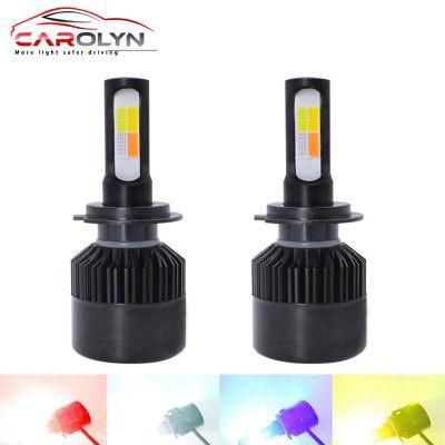 Carolyn Exclusive Factory Four Color LED Headlight H11 9005 Hb3 H7 H1 LED Headlight Bulb for Car