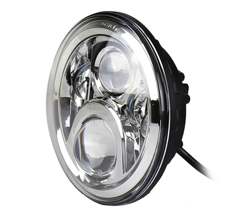 7" LED Headlamp for Jeep Wrangler Jk Tj Land Rover Harley 60W High Low Beam LED H4 Jeep LED Headlight