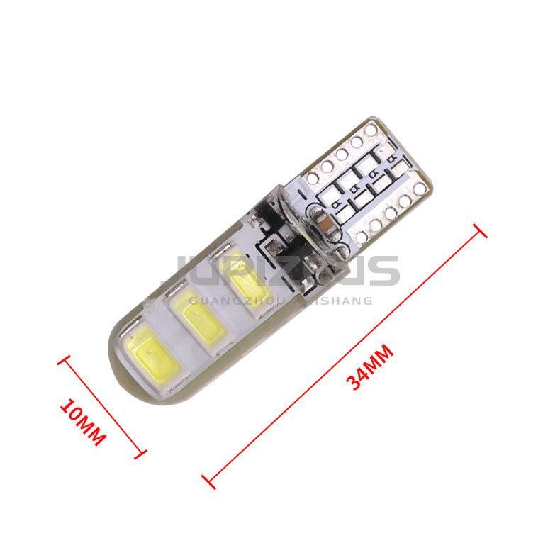 12V 5630 LED T10 6SMD Silicone Gel Constant Bright with Strobe Reading Light