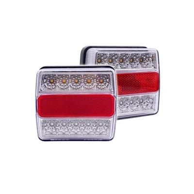 10LED Square Crystal Lamp Truck Tail Lamp Sequential Turn Light