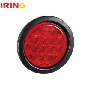 Waterproof LED Round Red Brake Tail Light for Bus Truck Trailer with Adr