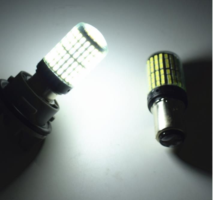 1156 Ba15s 7440 7443 1157 Bay15D Sokcet LED Bulb 3014 Chip 144 SMD Flashing Car Brake Light DC 12V Auto Reverse Lamp
