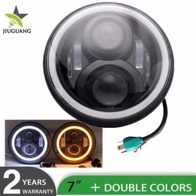 High Low Beam Angel Eye Halo Ring 7&quot; 50W Driving Light DRL Jeep Wrangler LED Front Headlights for Tj Jk Hummer