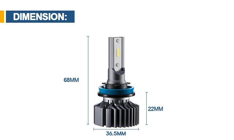 Bright Car LED Headlight F2 Headlight Cross-Border Universal LED Car Headlight Car LED Big Bulb 72W