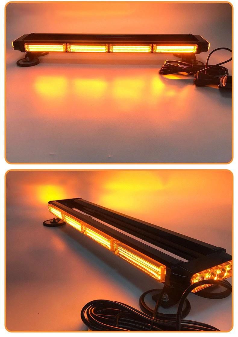 Double-Sided Magnetic Mount Light 56W COB Light Bar Flashing Car Roof COB LED Warning Strobe Light