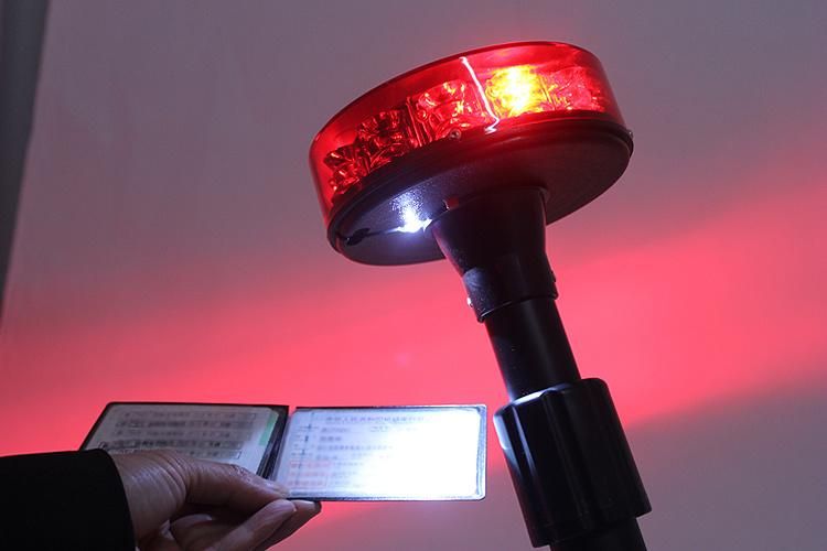 Red LED Patrol Pole Light Motorcycle Warning Strobe Rear Light Motor Bike Telescopic Pole Warning Light