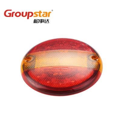 LED Auto Light 10-30V Round Truck Trailer Hamburger LED Combination Tail Lights Stop Turn Rear Lamps