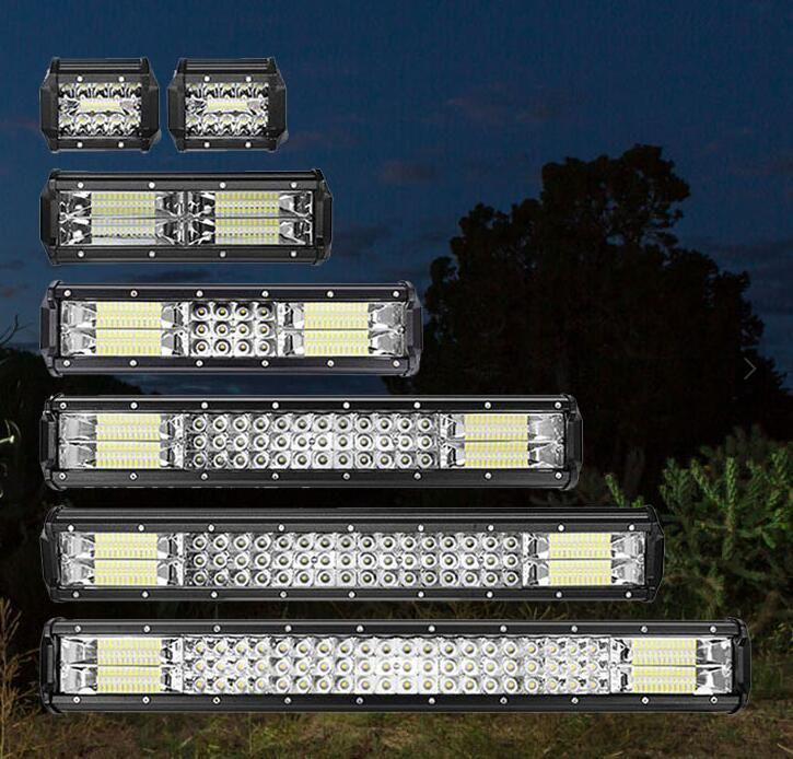 12" 20" 23" 28" 31" 3-Row LED Light Bar 180W 288W 360W Combo Beam LED Work Light Bar 12V 24V Truck SUV ATV 4WD 4X4 Offroad LED Light Bar