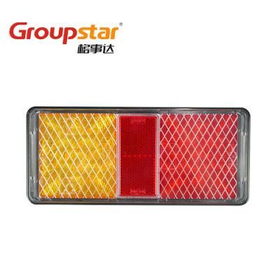 Tail Light Manufacturer High Quality 10-30V Rectangle LED Trailer Truck Turn Stop Tail Reflector Combination Rear Lights for Truck Trailer RV