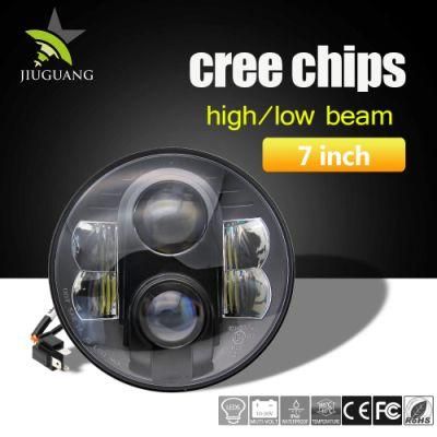 High Quality CREE Chip DOT Emark 48W 32W Car 12V 24V 7 Inch Jeep LED Headlight