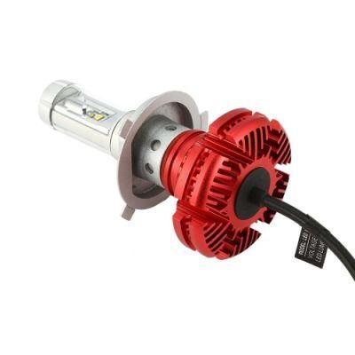 2PCS X3 H4 LED Headlight Waterproof 50W 8000lm Zes LED Headlights Light Source 360 Degrees Adjustable Socket Auto Lamps