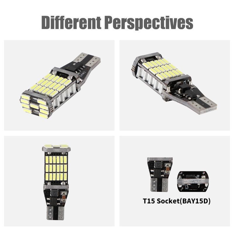 Car LED T15 3030 24SMD 12V 8W Car Bulb W16W LED 0.25A 6000K Wholesale Bright Reversing Lights T15 Canbus