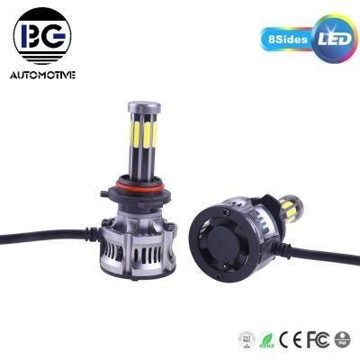 8 Sides LED Headlights H1 H3 H7 H11 H4 9005 9006 880 881 Auto Lamps