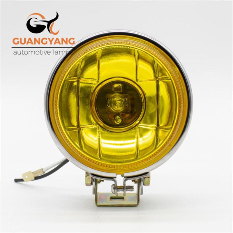 3 Inch Yellow Fog Light Round Sealed Beam with Halogen Bulb H3 Warm White Auto Headlamp