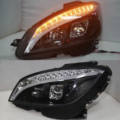 Mercedes-Benz W204 LED Head Lamp 2007 2008 2009 2010 2011 Headlight Front Lamps with Daytime Running Light