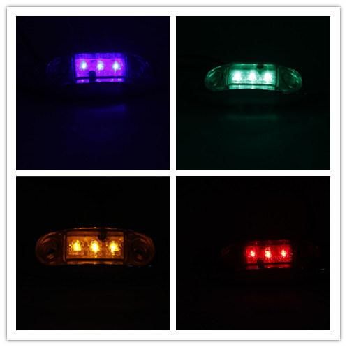 Red Green 12V Flush Mount Marine Boat RV LED Side Navigation Lights