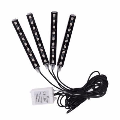 LED Car Atmosphere Lights Colorful Sound-Controlled Music Rhythm Foot Lights Car LED Decorative Lights