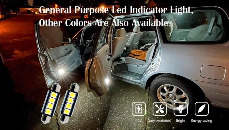 41mm Festoon LED Bulbs White LED License Plate Lights
