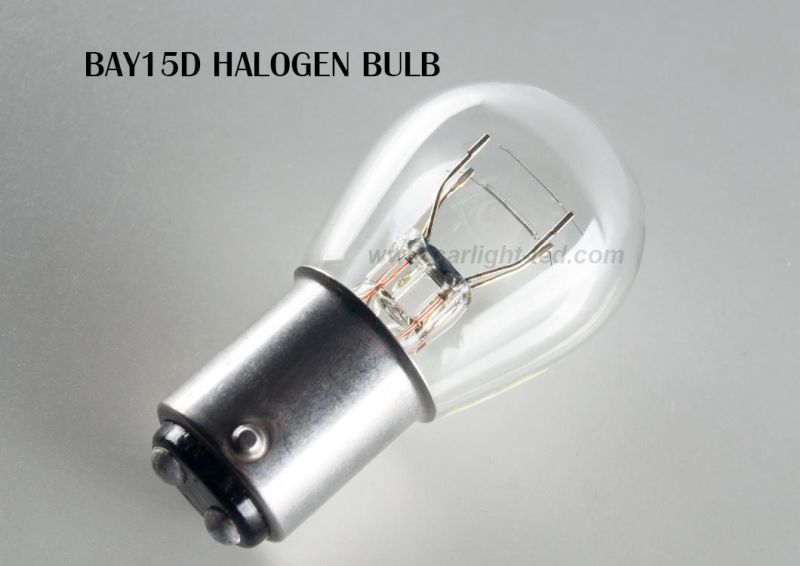 P21/5W S25 Car Clear Glass Lamp Brake Tail Bulb Truck Bus Indicator Halogen Lamp