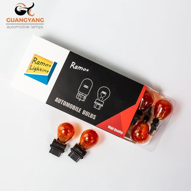 3157 Halogen Bulb 12V 21/5W Amber Color Car Lamp Car Brake Tail Lights