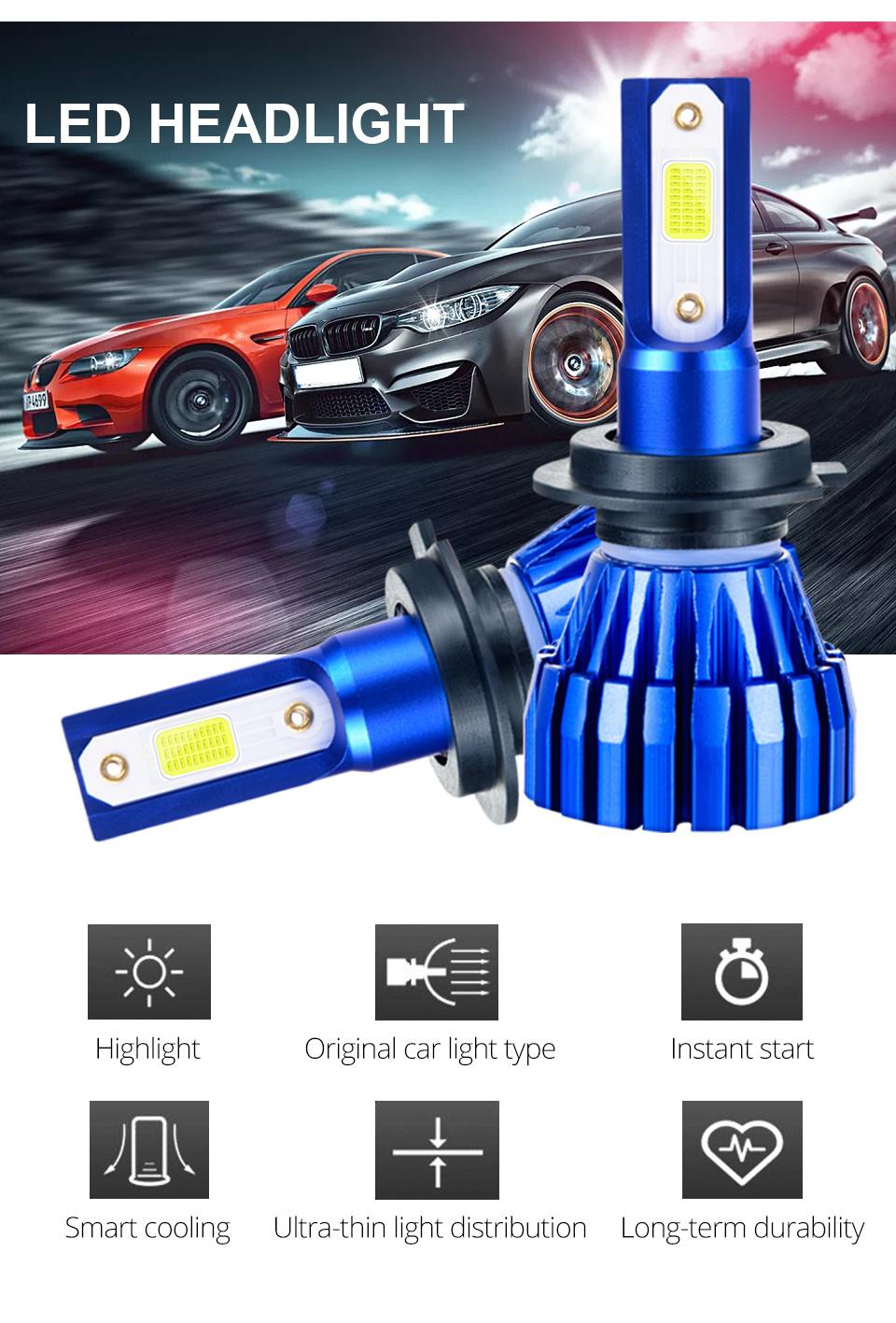 Blue Colour Auto LED Bulb H1 H3 H7 H11 Head Lamp 9005 9006 Auto Bulb