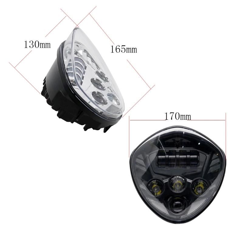 60W LED Headlight for Victory Motorcycle Black/Chrome High Low Beam LED Motorcycle Headlight