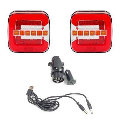 Battery Rechargeable Portable Magnet Mount Wireless Trailer Truck Rear Light Tail Light Kit Truck Magnet Wireless Trailer Light