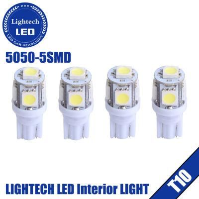 Lightech Wholesale Automobile Interior Light T5 W5w Ice Blue White Red Yellow Pink Purple Green 12V Canbus Map Light 5SMD 5050 T10