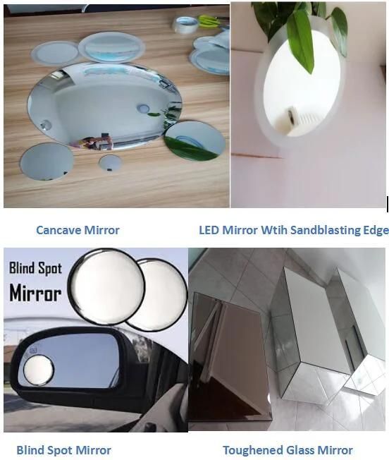 Curved Glass Aluminum Mirror 1.1mm 1.3mm 1.5mm 1.8mm 2mm 3mm