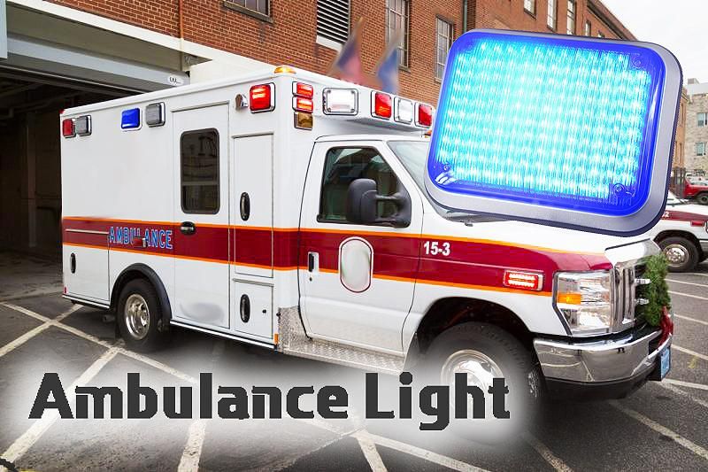 Haibang Blue Ambulance Side Surface Mounting Square Emergency LED Light