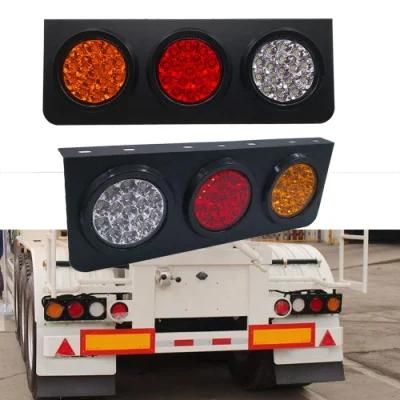 Manufacturer Adr Approval UV PC Round 4 Inch Stop Turn Reverse Tail Reflector Combination Rear Lamps LED Light 24V Truck