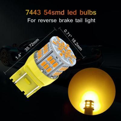 7443 LED Car Bulb, 12V-24V 7443 7440 T20 LED Replacement Light Bulb for Car Brake Tail Running Parking Backup Light
